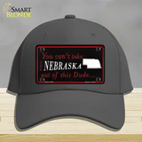 Nebraska Dude Novelty License Plate Hat Cotton / Charcoal