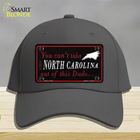 North Carolina Dude Novelty License Plate Hat Cotton / Charcoal