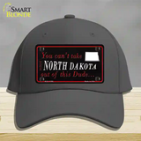 North Dakota Dude Novelty License Plate Hat Cotton / Charcoal