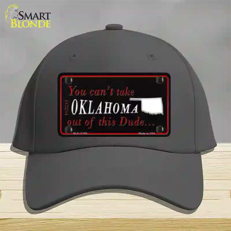 Oklahoma Dude Novelty License Plate Hat Cotton / Charcoal