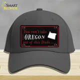 Oregon Dude Novelty License Plate Hat Cotton / Charcoal