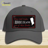 Rhode Island Dude Novelty License Plate Hat Cotton / Charcoal