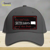 South Dakota Dude Novelty License Plate Hat Cotton / Charcoal