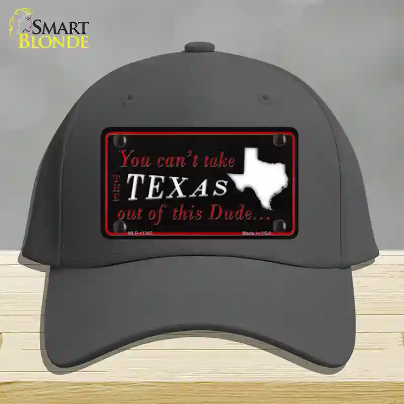 Texas Dude Novelty License Plate Hat Cotton / Charcoal