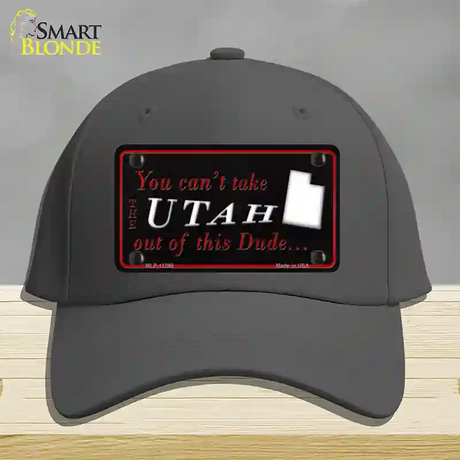 Utah Dude Novelty License Plate Hat Cotton / Charcoal