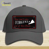 Virginia Dude Novelty License Plate Hat Cotton / Charcoal