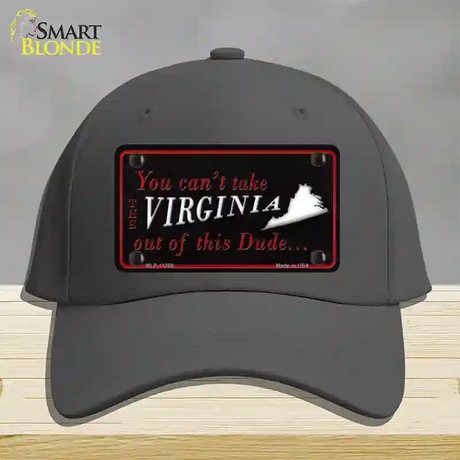 Virginia Dude Novelty License Plate Hat Cotton / Charcoal