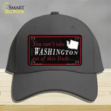 Washington Dude Novelty License Plate Hat Cotton / Charcoal