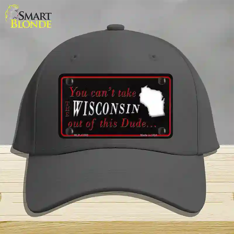 Wisconsin Dude Novelty License Plate Hat Cotton / Charcoal