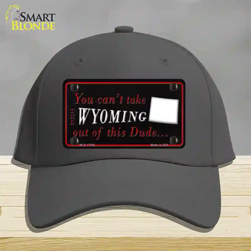 Wyoming Dude Novelty License Plate Hat Cotton / Charcoal