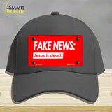 Fake News Jesus Is Dead Novelty License Plate Hat Cotton / Charcoal