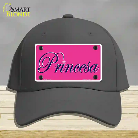 Princesa Novelty License Plate Hat Cotton / Charcoal