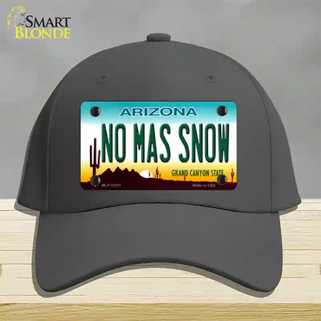 No Mas Snow Novelty License Plate Hat Cotton / Charcoal