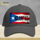 Adjuntas Puerto Rico Flag Novelty License Plate Hat Cotton / Charcoal