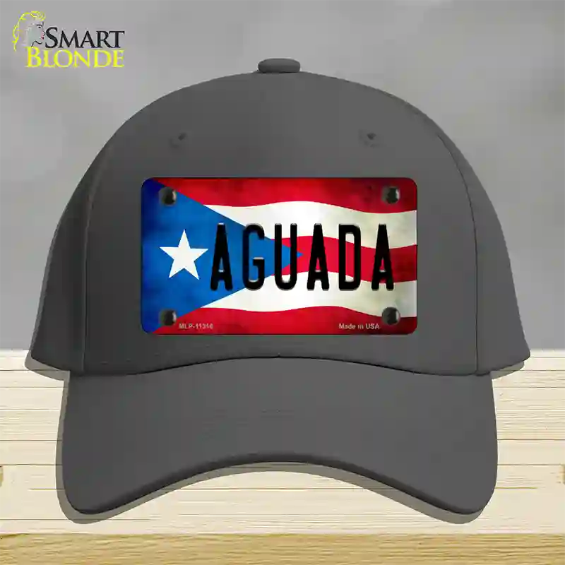 Aguada Puerto Rico Flag Novelty License Plate Hat Cotton / Charcoal