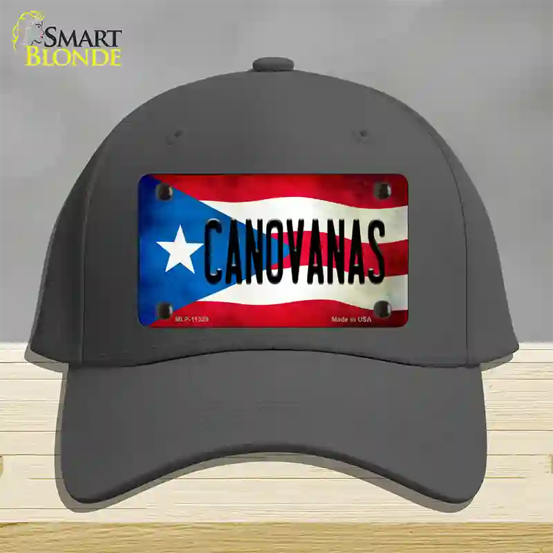 Canovanas Puerto Rico Flag Novelty License Plate Hat Cotton / Charcoal