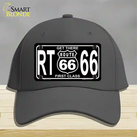 Get There 1st Class Novelty License Plate Hat Cotton / Charcoal