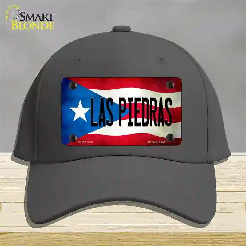 Las Piedras Puerto Rico Flag Novelty License Plate Hat Cotton / Charcoal