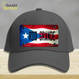 Rio Grande Puerto Rico Flag Novelty License Plate Hat Cotton / Charcoal