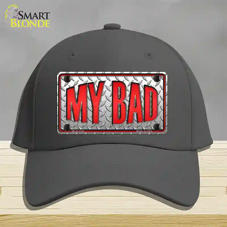 My Bad Novelty License Plate Hat Cotton / Charcoal