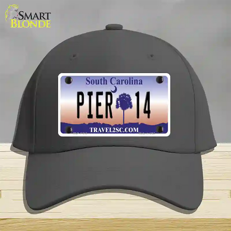 Pier 14 South Carolina Novelty License Plate Hat Cotton / Charcoal