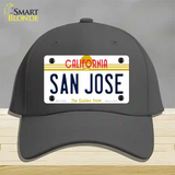 San Jose California Novelty License Plate Hat Cotton / Charcoal