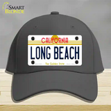 Long Beach California Novelty License Plate Hat Cotton / Charcoal