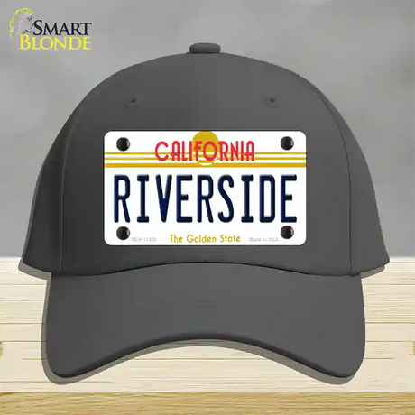 Riverside California Novelty License Plate Hat Cotton / Charcoal