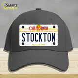 Stockton California Novelty License Plate Hat Cotton / Charcoal