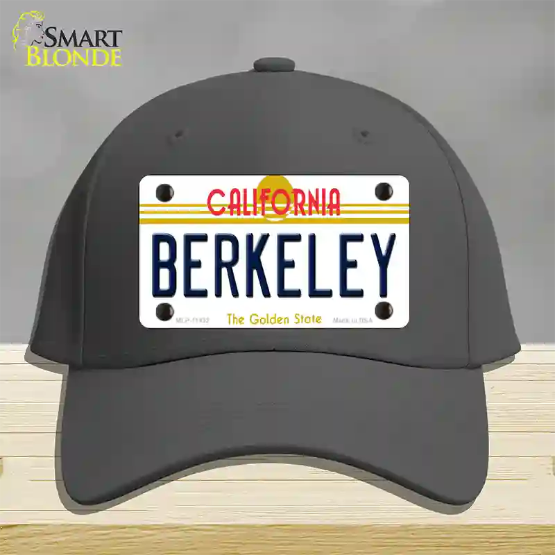 Berkeley California Novelty License Plate Hat Cotton / Charcoal