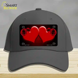 Hearts Over Roses In Red Novelty License Plate Hat Cotton / Charcoal