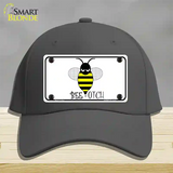 Bee-otch Novelty License Plate Hat Cotton / Charcoal