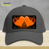 Hearts Over Roses In Orange Novelty License Plate Hat Cotton / Charcoal