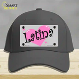 Latina Novelty License Plate Hat Cotton / Charcoal