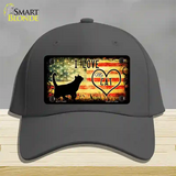 I Love My Cat Novelty License Plate Hat Cotton / Charcoal