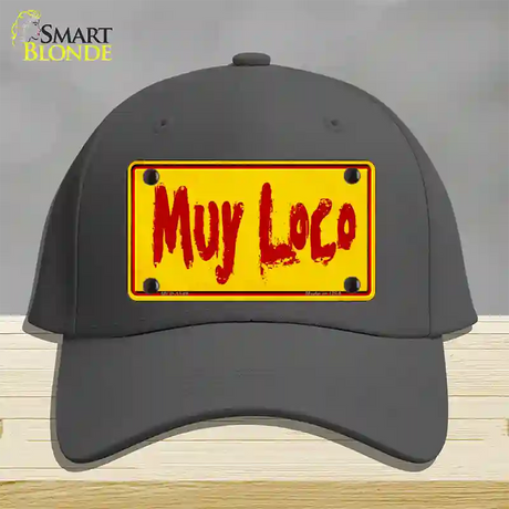 Muy Loco Novelty License Plate Hat Cotton / Charcoal