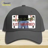 No Beer No Money Just Married Novelty License Plate Hat Cotton / Charcoal