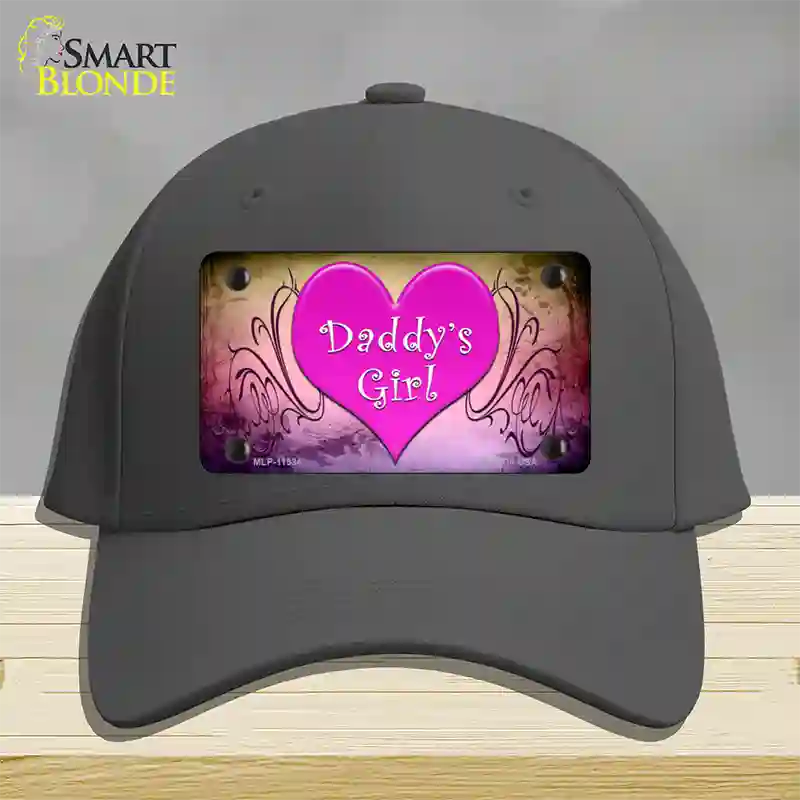 Daddys Girl Novelty License Plate Hat Cotton / Charcoal