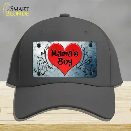 Mamas Boy Novelty License Plate Hat Cotton / Charcoal