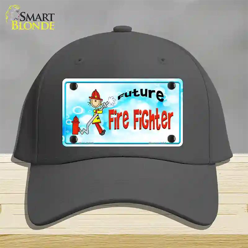 Future Fire Fighter Novelty License Plate Hat Cotton / Charcoal