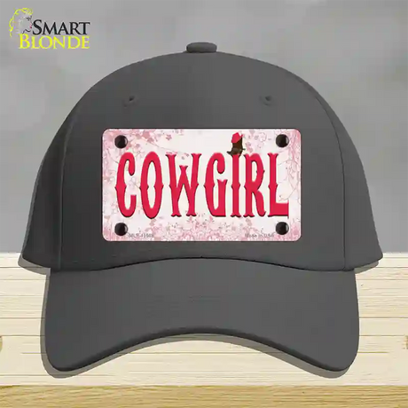 Cowgirl Pink Novelty License Plate Hat Cotton / Charcoal