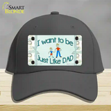 Just Like Dad Novelty License Plate Hat Cotton / Charcoal