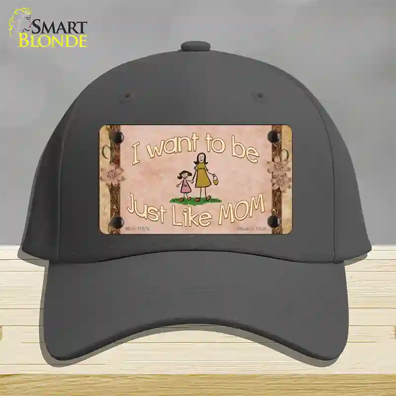 Just Like Mom Novelty License Plate Hat Cotton / Charcoal