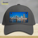 Alabama City Skyline State Novelty License Plate Hat Cotton / Charcoal