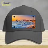 California Beach State Novelty License Plate Hat Cotton / Charcoal