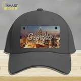 Georgia City Lights State Novelty License Plate Hat Cotton / Charcoal