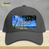 Hawaii Palm Trees State Novelty License Plate Hat Cotton / Charcoal