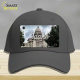 Idaho Capital Building State Novelty License Plate Hat Cotton / Charcoal