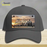 Michigan City Sunset State Novelty License Plate Hat Cotton / Charcoal