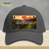 Montana Forest Sunset State Novelty License Plate Hat Cotton / Charcoal